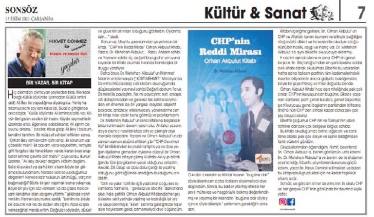 Bir Yazar Bir Kitap-Hikmet Dönmez